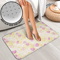 Anthurium Plumeria Lei Pastel Bathroom Set Yellow Hawaiian Splendid Palaka