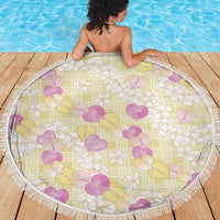 Anthurium Plumeria Lei Pastel Beach Blanket Yellow Hawaiian Splendid Palaka