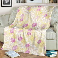 Anthurium Plumeria Lei Pastel Blanket Yellow Hawaiian Splendid Palaka