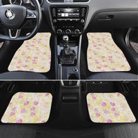 Anthurium Plumeria Lei Pastel Car Mats Yellow Hawaiian Splendid Palaka