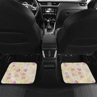 Anthurium Plumeria Lei Pastel Car Mats Yellow Hawaiian Splendid Palaka