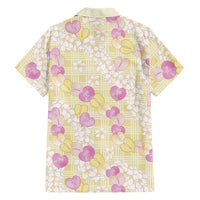 Anthurium Plumeria Lei Pastel Hawaiian Shirt Yellow Hawaiian Splendid Palaka