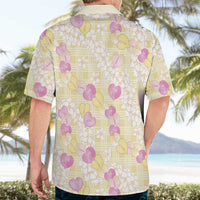 Anthurium Plumeria Lei Pastel Hawaiian Shirt Yellow Hawaiian Splendid Palaka