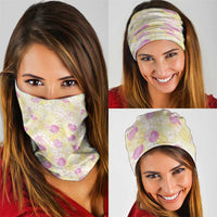 Anthurium Plumeria Lei Pastel Neck Gaiter Yellow Hawaiian Splendid Palaka