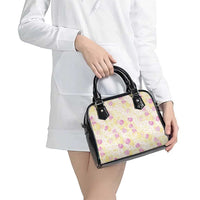 Anthurium Plumeria Lei Pastel Shoulder Handbag Yellow Hawaiian Splendid Palaka