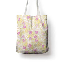 Anthurium Plumeria Lei Pastel Tote Bag Yellow Hawaiian Splendid Palaka