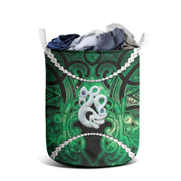 Maori Matariki Manaia Kakariki Laundry Basket Maori Kowhaiwhai Pattern Galaxy