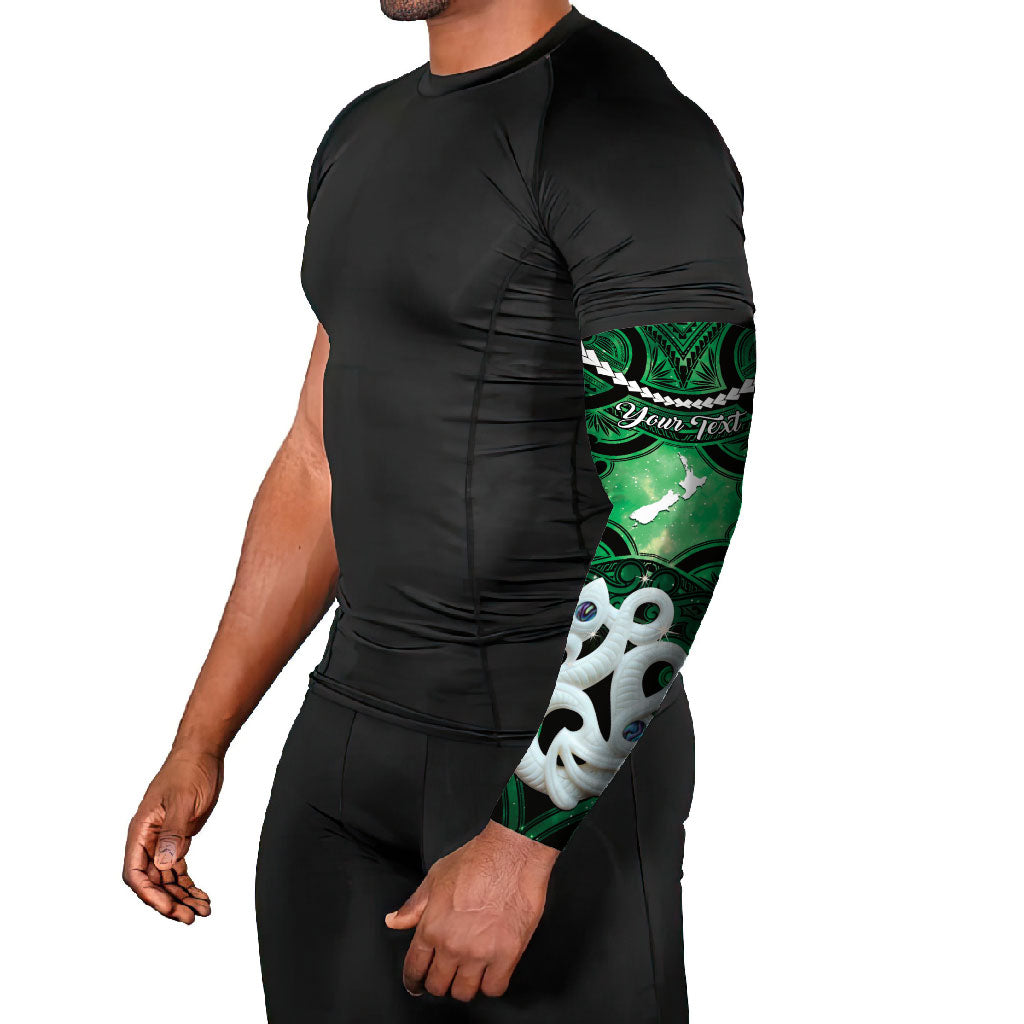 Personalised Maori Matariki Manaia Kakariki Arm Sleeves Maori Kowhaiwhai Pattern Galaxy