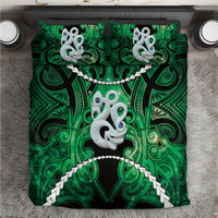 Maori Matariki Manaia Kakariki Bedding Set Maori Kowhaiwhai Pattern Galaxy