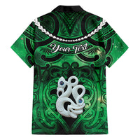 Personalised Maori Matariki Manaia Kakariki Family Matching Off Shoulder Short Dress and Hawaiian Shirt Maori Kowhaiwhai Pattern Galaxy LT01 - Polynesian Pride