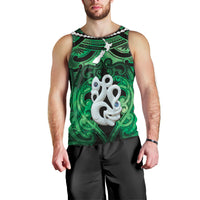 Personalised Maori Matariki Manaia Kakariki Men Tank Top Maori Kowhaiwhai Pattern Galaxy