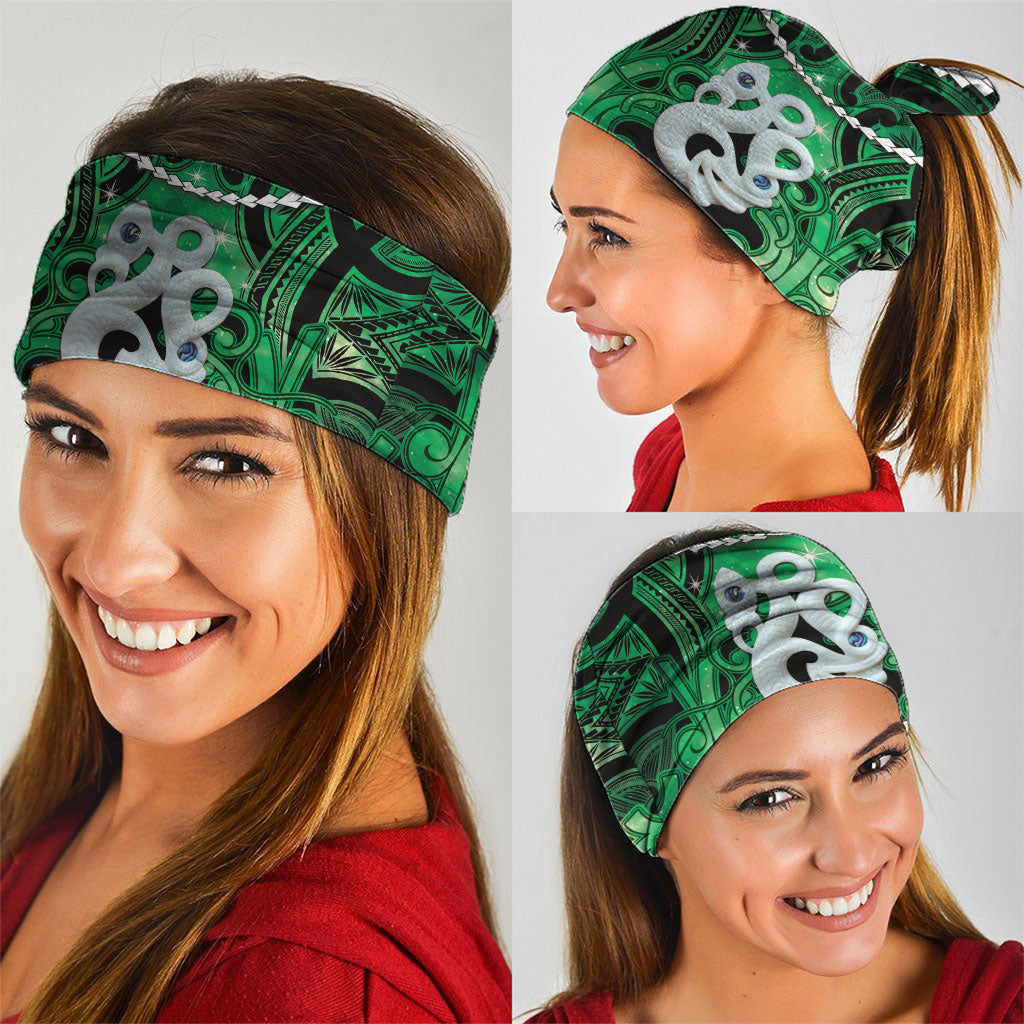 Maori Matariki Manaia Kakariki Neck Gaiter Maori Kowhaiwhai Pattern Galaxy