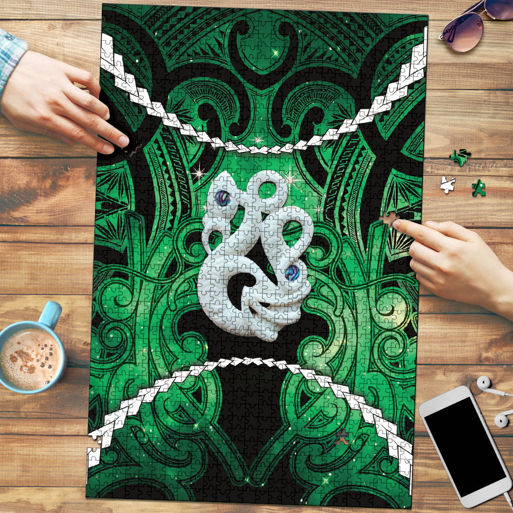 Maori Matariki Manaia Kakariki Puzzle Maori Kowhaiwhai Pattern Galaxy