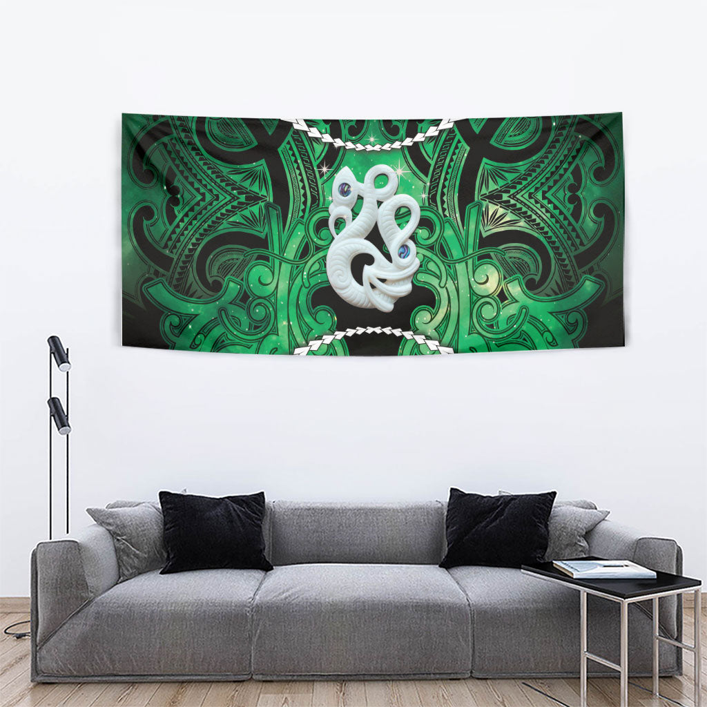 Maori Matariki Manaia Kakariki Tapestry Maori Kowhaiwhai Pattern Galaxy