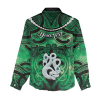 Personalised Maori Matariki Manaia Kakariki Women Casual Shirt Maori Kowhaiwhai Pattern Galaxy