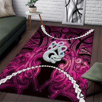 Maori Matariki Manaia Mawhero Area Rug Maori Kowhaiwhai Pattern Galaxy