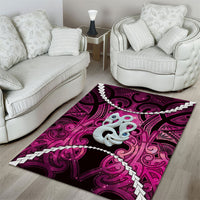 Maori Matariki Manaia Mawhero Area Rug Maori Kowhaiwhai Pattern Galaxy