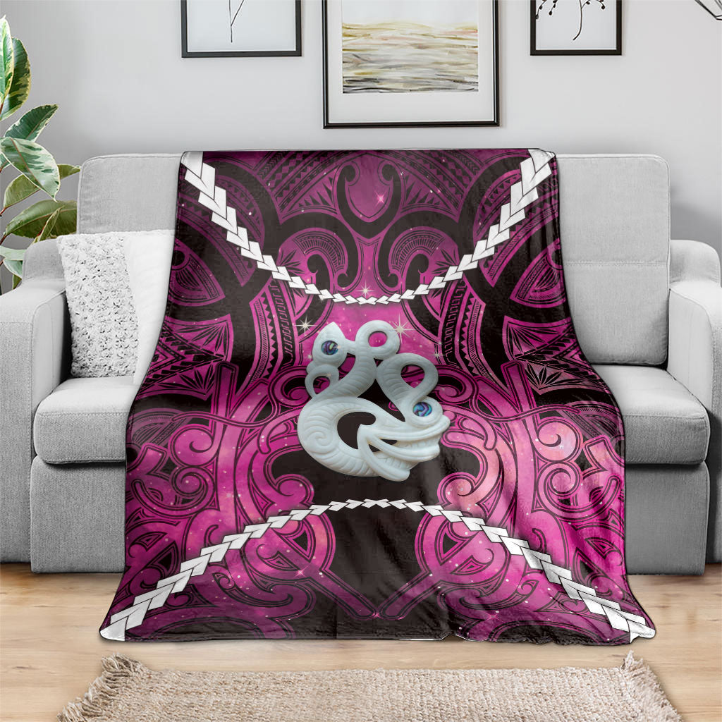 Maori Matariki Manaia Mawhero Blanket Maori Kowhaiwhai Pattern Galaxy
