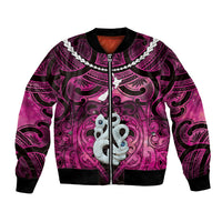 Personalised Maori Matariki Manaia Mawhero Bomber Jacket Maori Kowhaiwhai Pattern Galaxy
