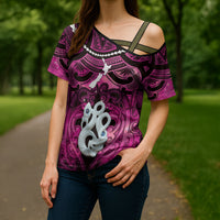 Personalised Maori Matariki Manaia Mawhero Cross Shoulder Shirt Maori Kowhaiwhai Pattern Galaxy