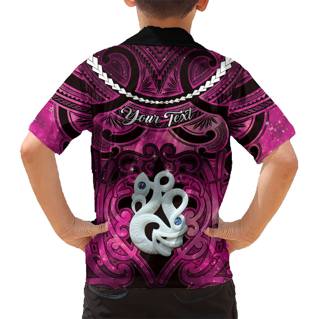 Personalised Maori Matariki Manaia Mawhero Family Matching Summer Maxi Dress and Hawaiian Shirt Maori Kowhaiwhai Pattern Galaxy LT01 - Polynesian Pride