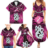 Personalised Maori Matariki Manaia Mawhero Family Matching Summer Maxi Dress and Hawaiian Shirt Maori Kowhaiwhai Pattern Galaxy LT01 - Polynesian Pride
