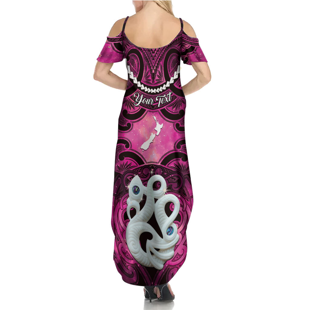 Personalised Maori Matariki Manaia Mawhero Family Matching Summer Maxi Dress and Hawaiian Shirt Maori Kowhaiwhai Pattern Galaxy LT01 - Polynesian Pride