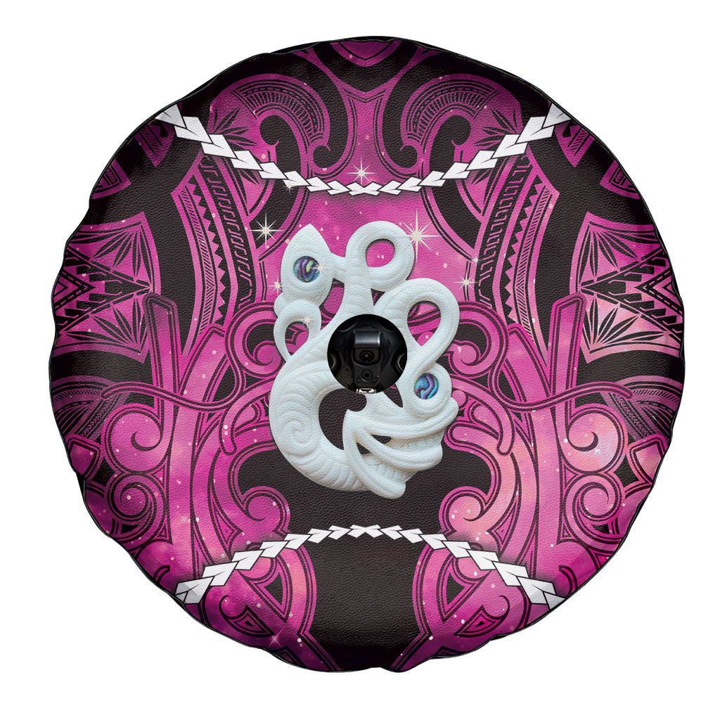 Maori Matariki Manaia Mawhero Spare Tire Cover Maori Kowhaiwhai Pattern Galaxy