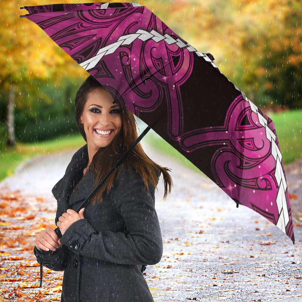 Maori Matariki Manaia Mawhero Umbrella Maori Kowhaiwhai Pattern Galaxy