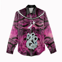 Personalised Maori Matariki Manaia Mawhero Women Casual Shirt Maori Kowhaiwhai Pattern Galaxy