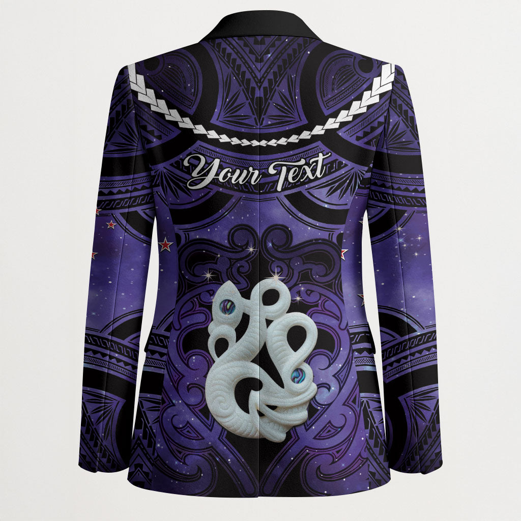 Personalised Maori Matariki Manaia Waiporoporo Blazer Maori Kowhaiwhai Pattern Galaxy