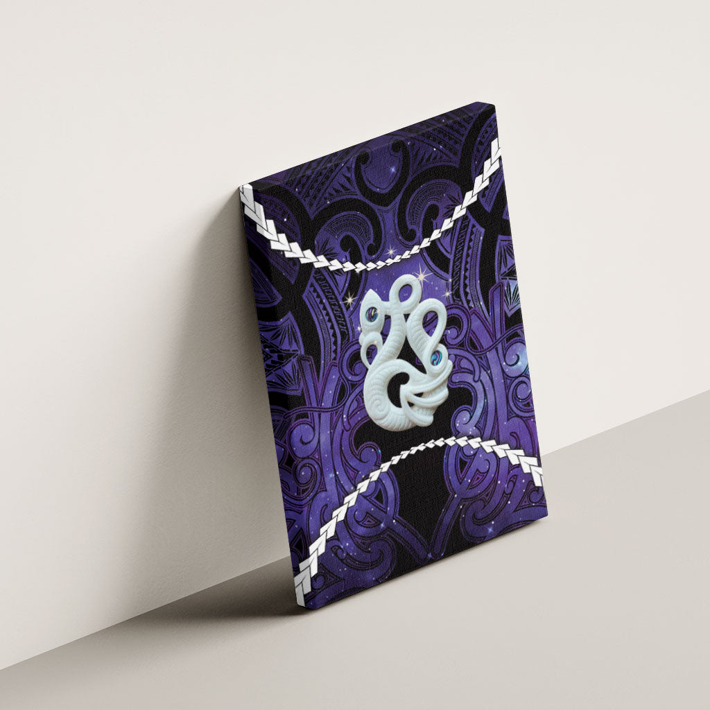 Maori Matariki Manaia Waiporoporo Canvas Wall Art Maori Kowhaiwhai Pattern Galaxy