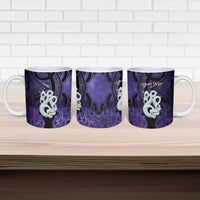 Personalised Maori Matariki Manaia Waiporoporo Ceramic Mug Maori Kowhaiwhai Pattern Galaxy