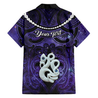 Personalised Maori Matariki Manaia Waiporoporo Family Matching Long Sleeve Bodycon Dress and Hawaiian Shirt Maori Kowhaiwhai Pattern Galaxy LT01 - Polynesian Pride