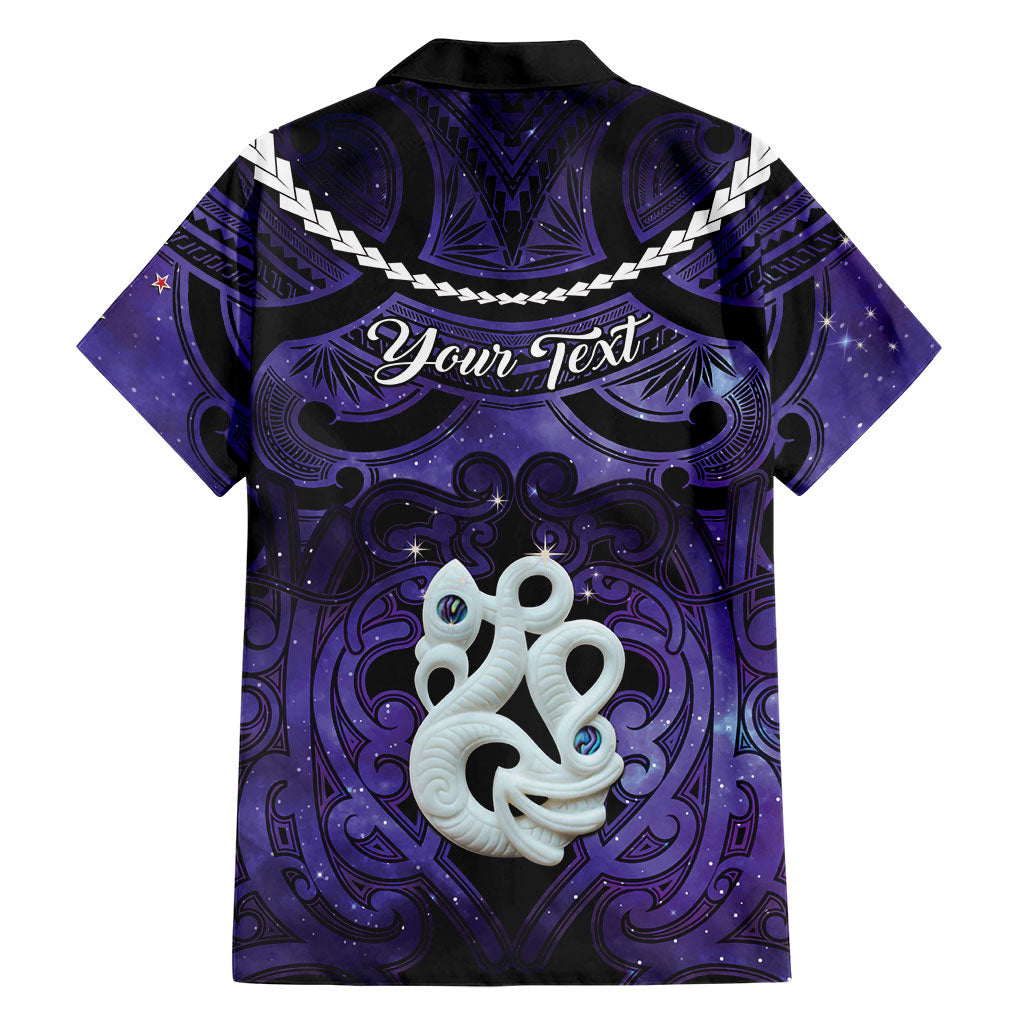 Personalised Maori Matariki Manaia Waiporoporo Family Matching Puletasi and Hawaiian Shirt Maori Kowhaiwhai Pattern Galaxy LT01 - Polynesian Pride