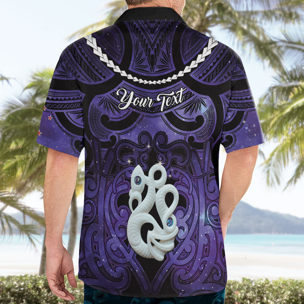 Personalised Maori Matariki Manaia Waiporoporo Hawaiian Shirt Maori Kowhaiwhai Pattern Galaxy