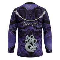 Personalised Maori Matariki Manaia Waiporoporo Hockey Jersey Maori Kowhaiwhai Pattern Galaxy