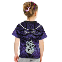 Personalised Maori Matariki Manaia Waiporoporo Kid T Shirt Maori Kowhaiwhai Pattern Galaxy