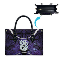 Maori Matariki Manaia Waiporoporo Leather Bag Maori Kowhaiwhai Pattern Galaxy