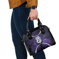 Maori Matariki Manaia Waiporoporo Shoulder Handbag Maori Kowhaiwhai Pattern Galaxy