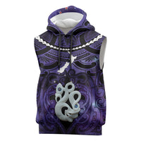 Personalised Maori Matariki Manaia Waiporoporo Sleeveless Hoodie Maori Kowhaiwhai Pattern Galaxy