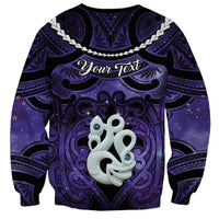 Personalised Maori Matariki Manaia Waiporoporo Sweatshirt Maori Kowhaiwhai Pattern Galaxy