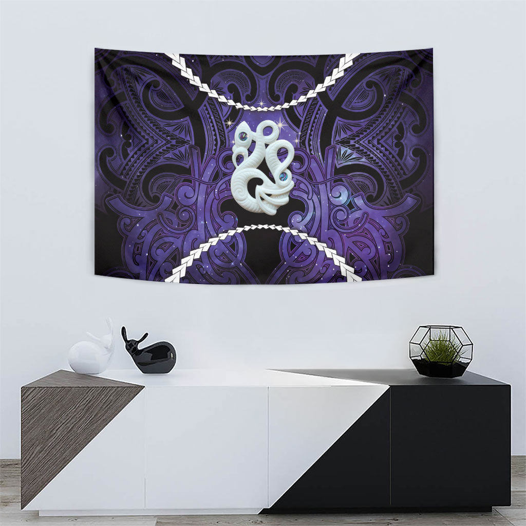 Maori Matariki Manaia Waiporoporo Tapestry Maori Kowhaiwhai Pattern Galaxy