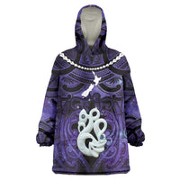 Personalised Maori Matariki Manaia Waiporoporo Wearable Blanket Hoodie Maori Kowhaiwhai Pattern Galaxy