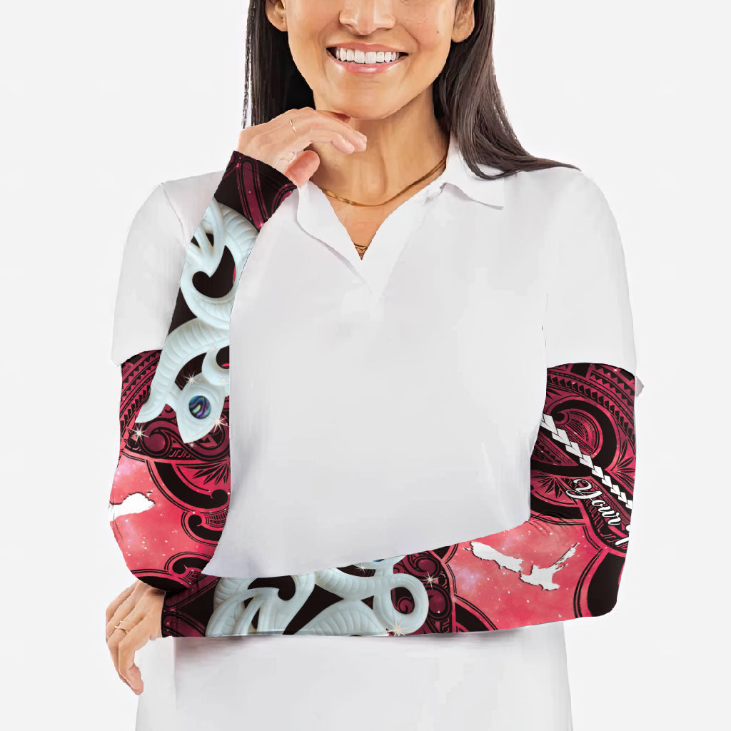 Personalised Maori Matariki Manaia Whero Arm Sleeves Maori Kowhaiwhai Pattern Galaxy