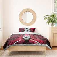 Maori Matariki Manaia Whero Bedding Set Maori Kowhaiwhai Pattern Galaxy