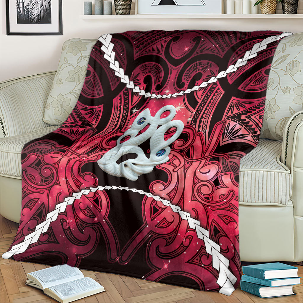 Maori Matariki Manaia Whero Blanket Maori Kowhaiwhai Pattern Galaxy