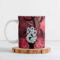 Personalised Maori Matariki Manaia Whero Ceramic Mug Maori Kowhaiwhai Pattern Galaxy