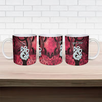 Personalised Maori Matariki Manaia Whero Ceramic Mug Maori Kowhaiwhai Pattern Galaxy