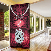 Personalised Maori Matariki Manaia Whero Door Cover Maori Kowhaiwhai Pattern Galaxy